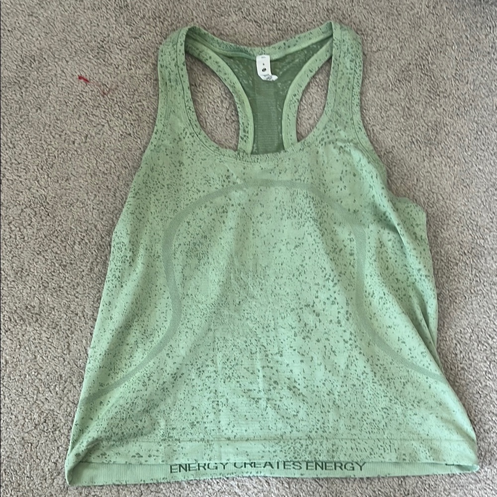 Lululemon Athletica Green Sleeveless Tank Top